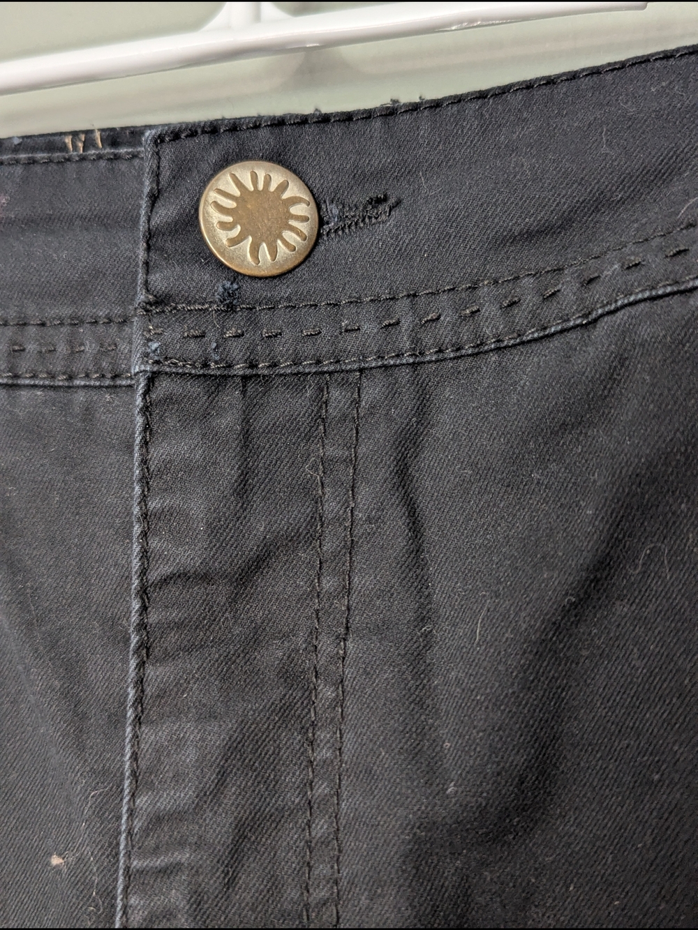 Cotton Ginny Vintage Women's Black A-line Utility Y2k Cargo Skirt Cabincore - Picture 5 of 12